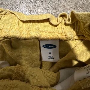 Yellow old navy shorts!